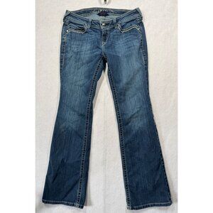 Ariat Ruby Boot Cut Jeans Thick Stitching Medium Wash Western Women's 30R FLAW